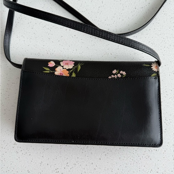 Coach Black Crossbody Bag with Pink Floral Design - Picture 4 of 4